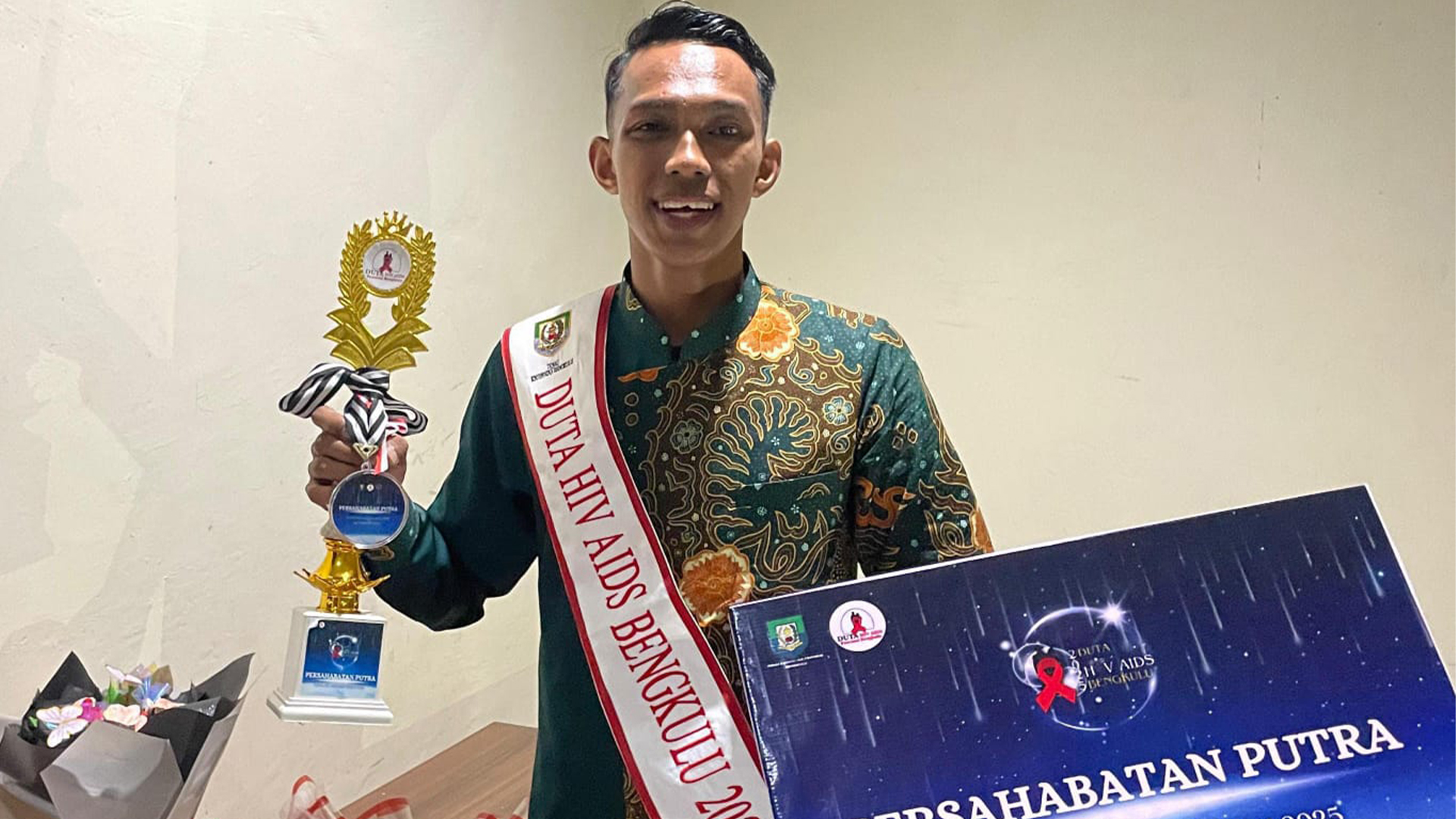 Ehsan Agustiawan Pemanang Kategori Persahabatan, Duta HIV AIDS provinsi Bengkulu