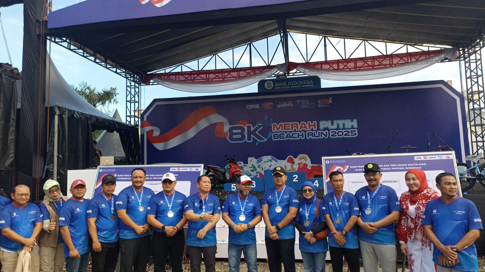 Merah Putih 8K Beach Run 2025, Showcasing BI perwakilan provinsi Bengkulu