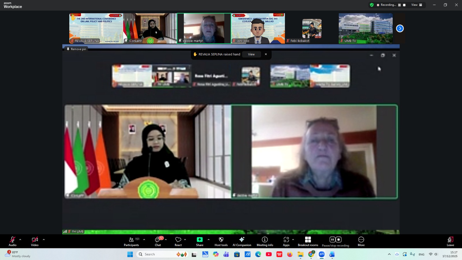 FH dan FISIP UMB Sukses Gelar 2nd International Conference on Law, Politics, and Policy 2025