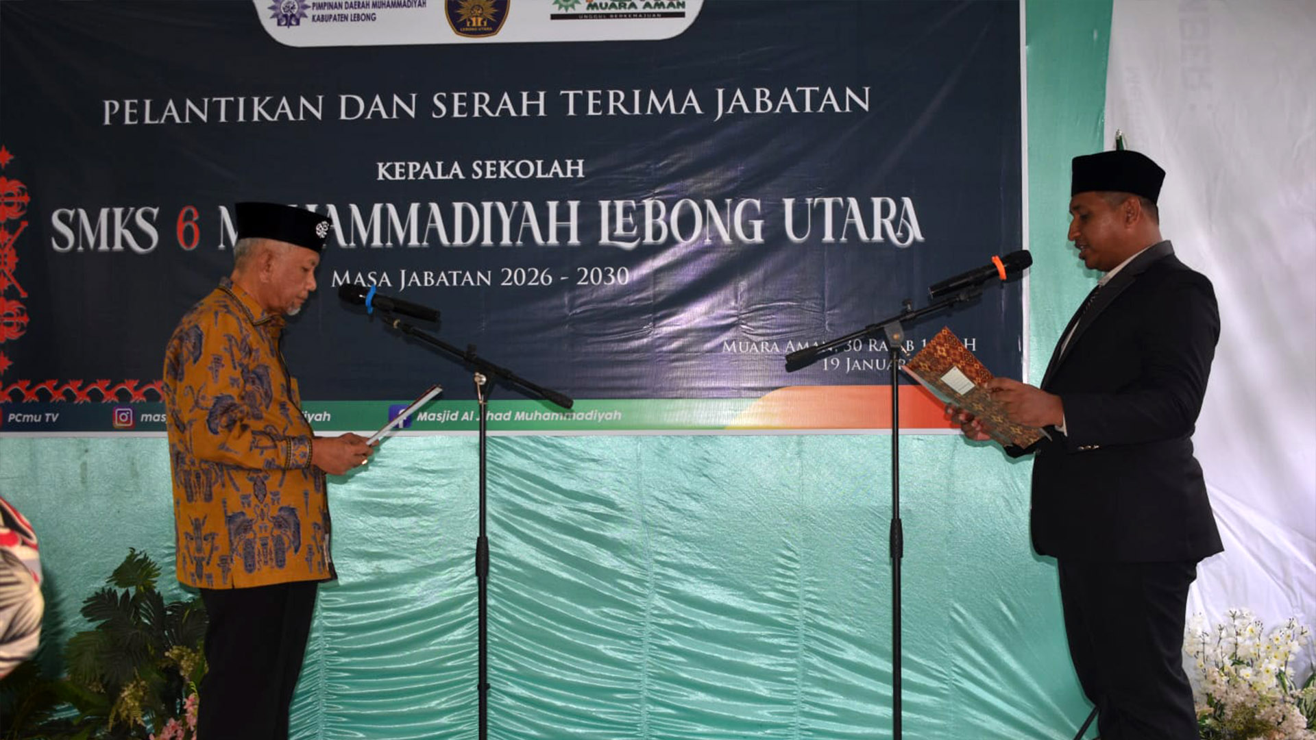 Pelantikan Kepala Sekolah Muhammadiyah, Valerian Siap Wujudkan SMKS 6 Lebong Utara Unggul dan Berkemajuan