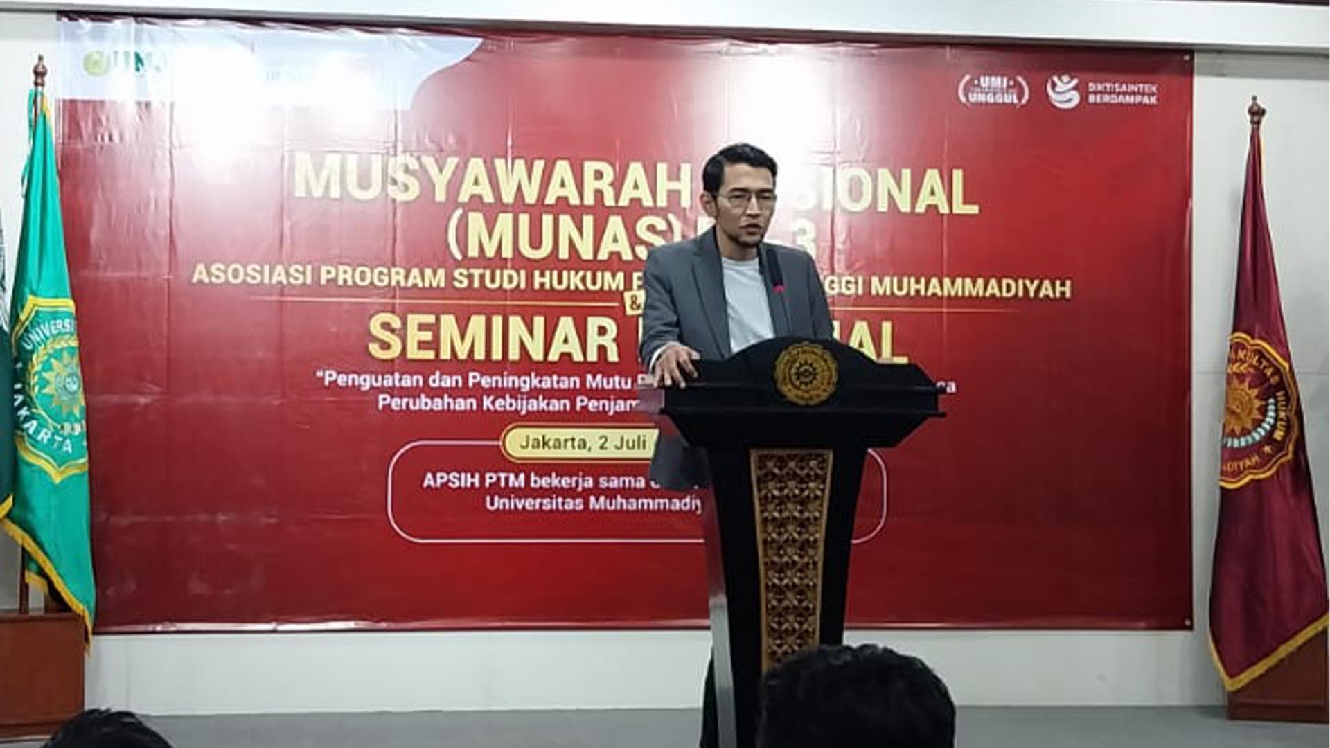 Perkuat Sinergi Menuju Pendidikan Hukum Berkualitas, KaProdi Ilmu Hukum UMB Ikuti Munas III APSIH-PTM
